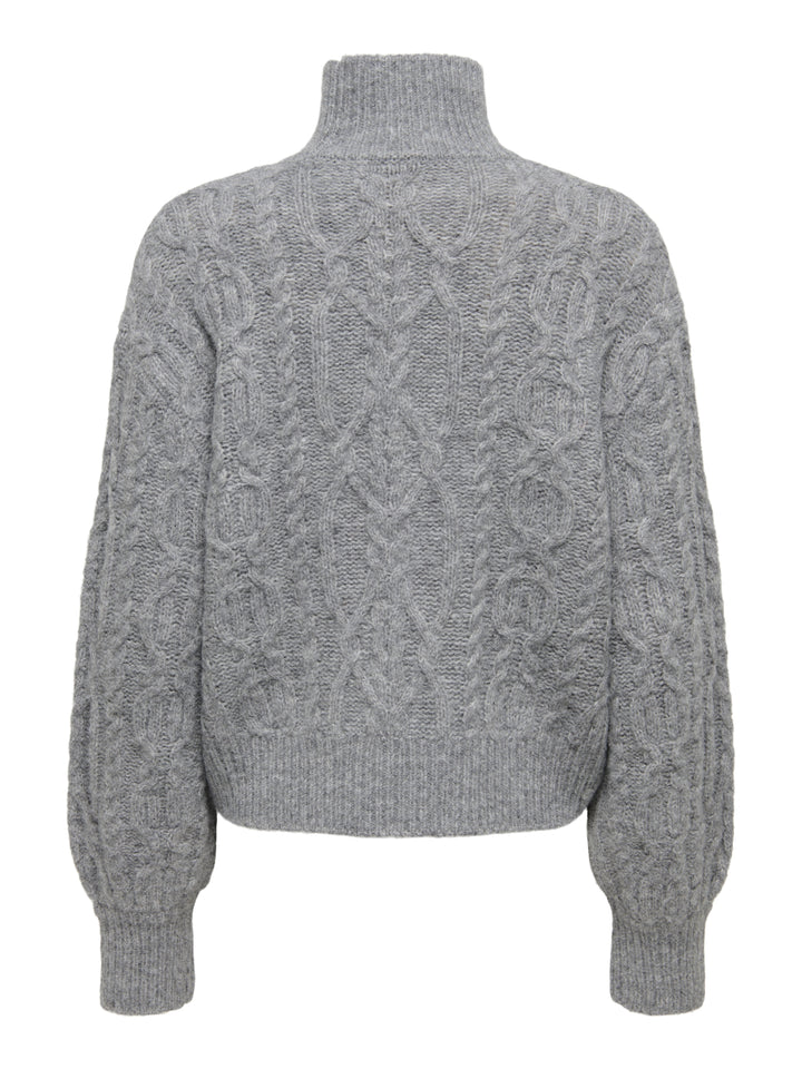 ONLHILDE LS SHORT CABLE KNT, Medium Grey Melange 179075 Bild 2