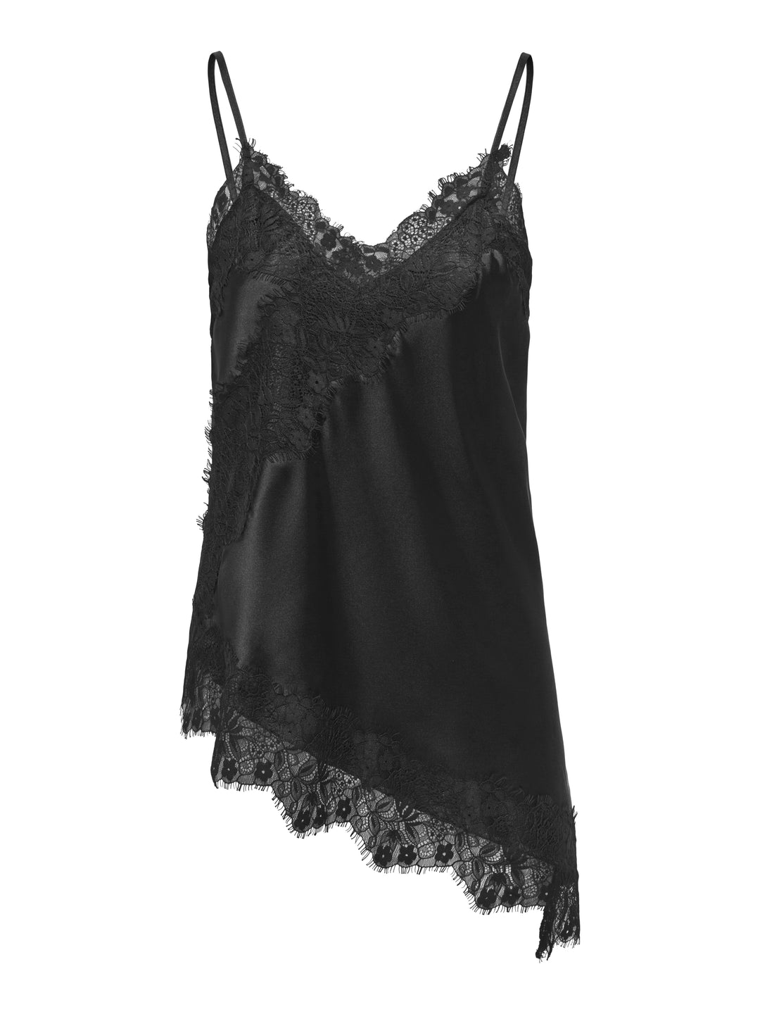 ONLINDONA STRAP SATIN LACE TOP WVN, Black 177911 Bild 1