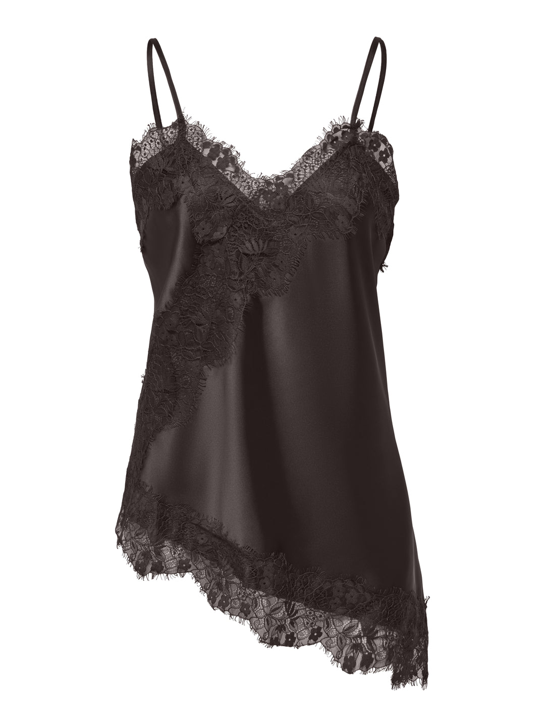 ONLINDONA STRAP SATIN LACE TOP WVN, Chocolate Torte 244915 Bild 1