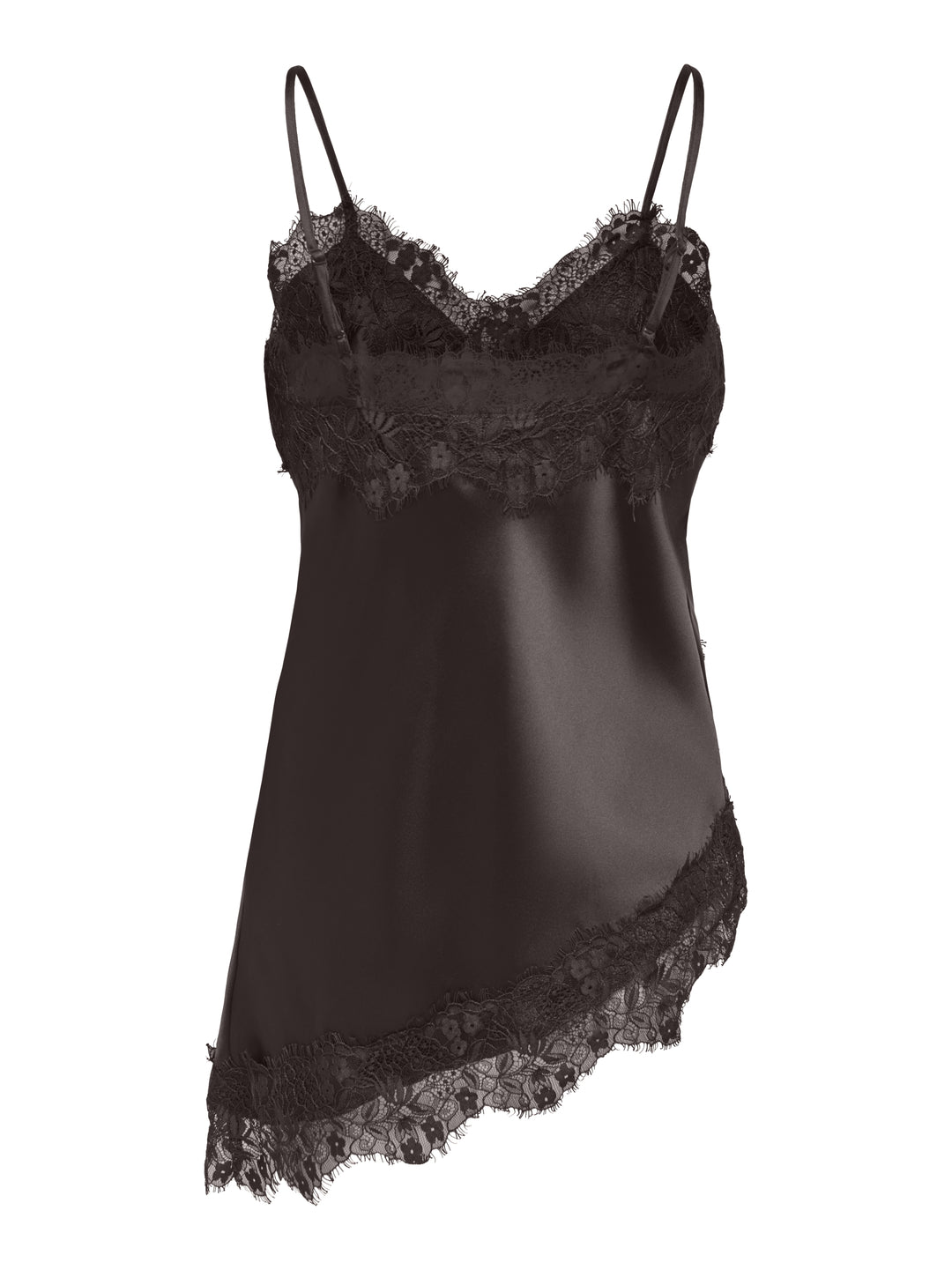 ONLINDONA STRAP SATIN LACE TOP WVN, Chocolate Torte 244915 Bild 2