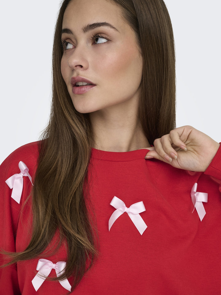 ONLJEDEITE L/S BOW BOX UB SWT, Barbados Cherry/Pale lilac bows 180043002 Bild 7
