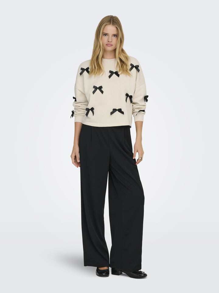 ONLJEDEITE L/S BOW BOX UB SWT, Birch/Black bows 180083001 Bild 1