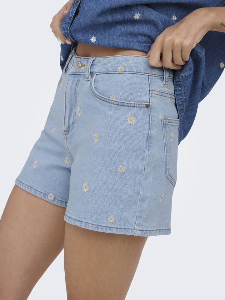 ONLJOSEPHINE HW DAISY DNM SHORTS AZ, Light Blue Denim 177934 Bild 7