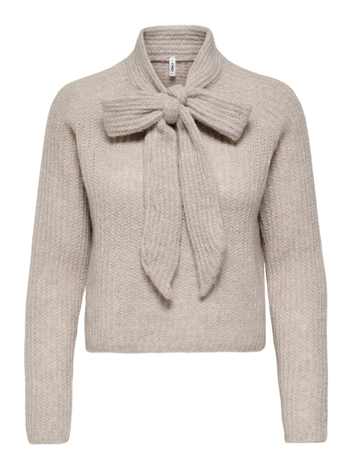 ONLKAPPA LS BOW HIGHNECK KNT, String/Melange 185600001 Bild 1
