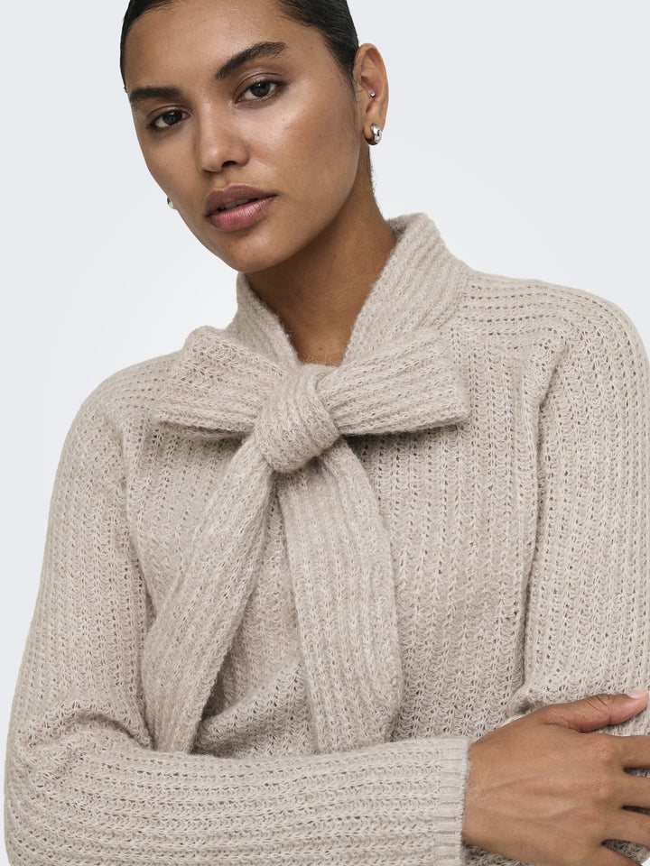 ONLKAPPA LS BOW HIGHNECK KNT, String/Melange 185600001 Bild 3