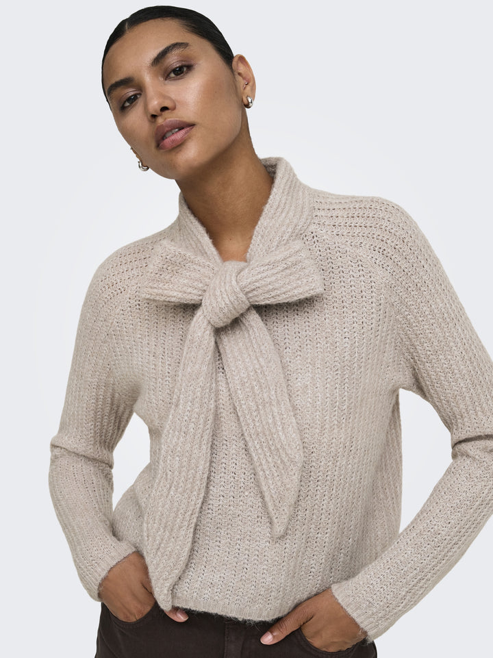 ONLKAPPA LS BOW HIGHNECK KNT, String/Melange 185600001 Bild 7