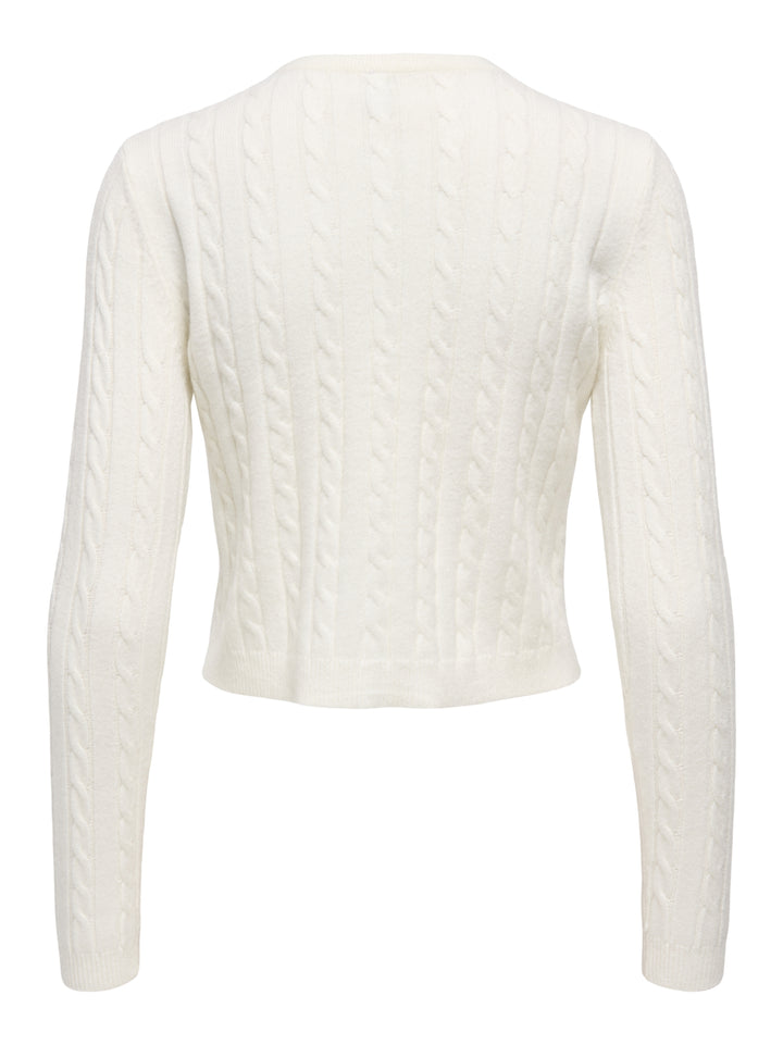 ONLKATIA LS CABLE BUTTON CARDIGAN C, Baby'S Breath/True Red Heart Emb/Dt 304181007 Bild 2
