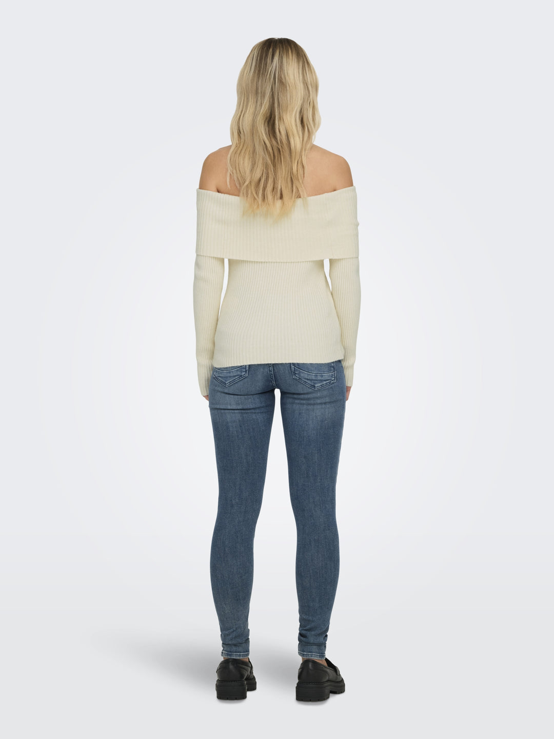 ONLKATIA LS OFF SHOULDER KNT NOOS, Whitecap Gray/Melange 196844001 Bild 4