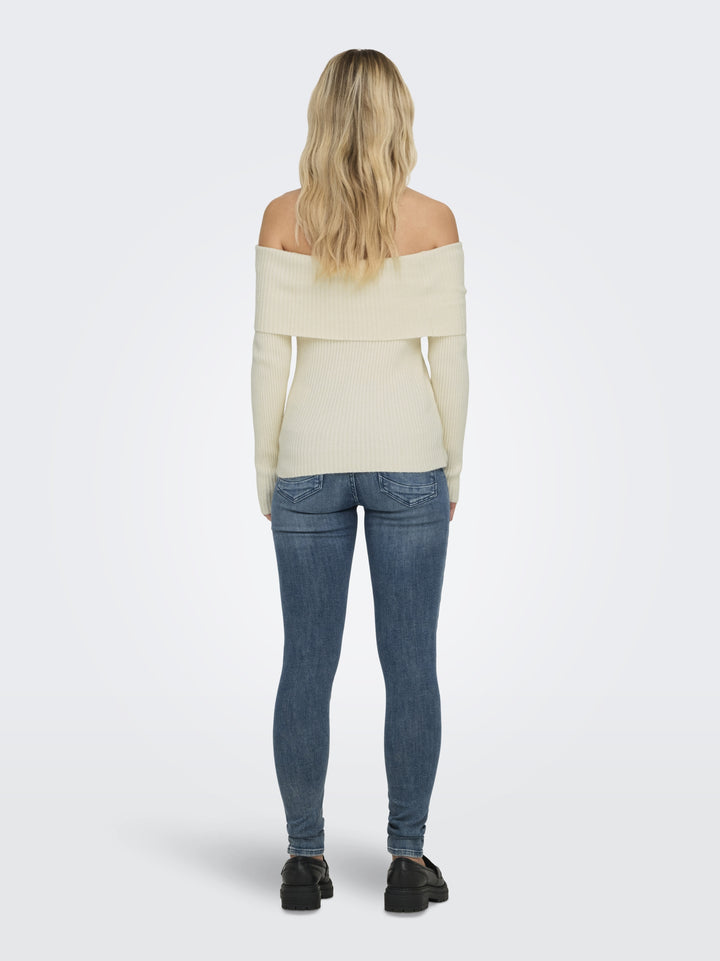 ONLKATIA LS OFF SHOULDER KNT NOOS, Whitecap Gray/Melange 196844001 Bild 4