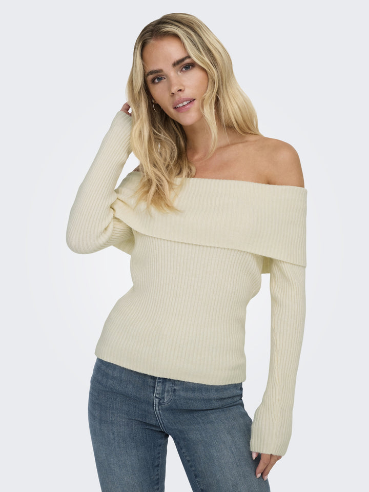 ONLKATIA LS OFF SHOULDER KNT NOOS, Whitecap Gray/Melange 196844001 Bild 6