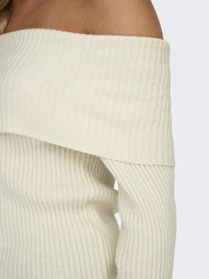 ONLKATIA LS OFF SHOULDER KNT NOOS, Whitecap Gray/Melange 196844001 Bild 7