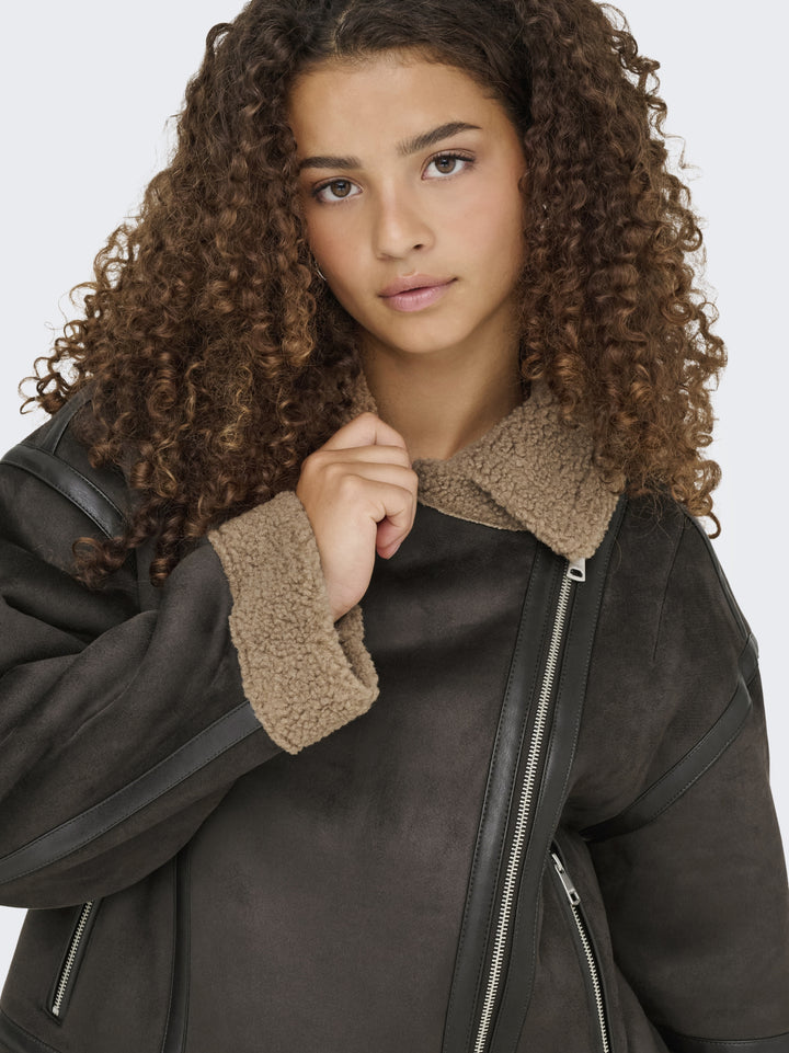 ONLKENDRA BOND OVERSIZJACKET CC OTW, Chocolate Torte/COCOA CRÉME 244915001 Bild 3