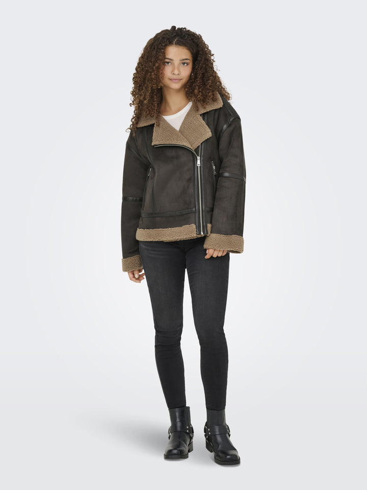 ONLKENDRA BOND OVERSIZJACKET CC OTW, Chocolate Torte/COCOA CRÉME 244915001 Bild 6