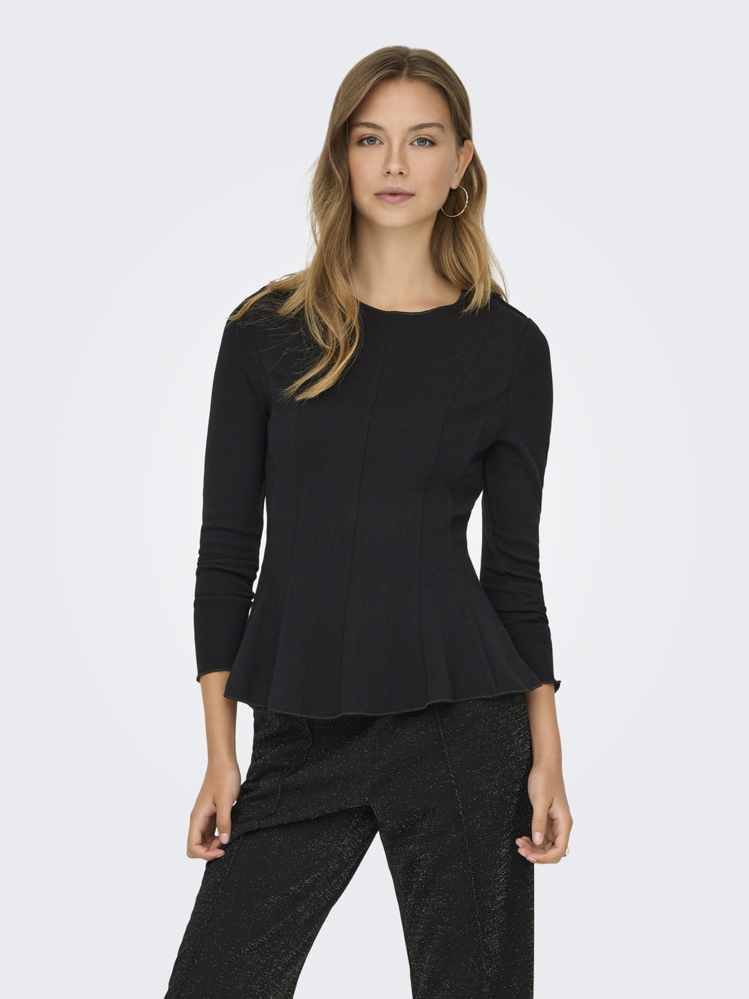 ONLKENYA L/S PEPLUM TOP JRS, Black 177911 Bild 3