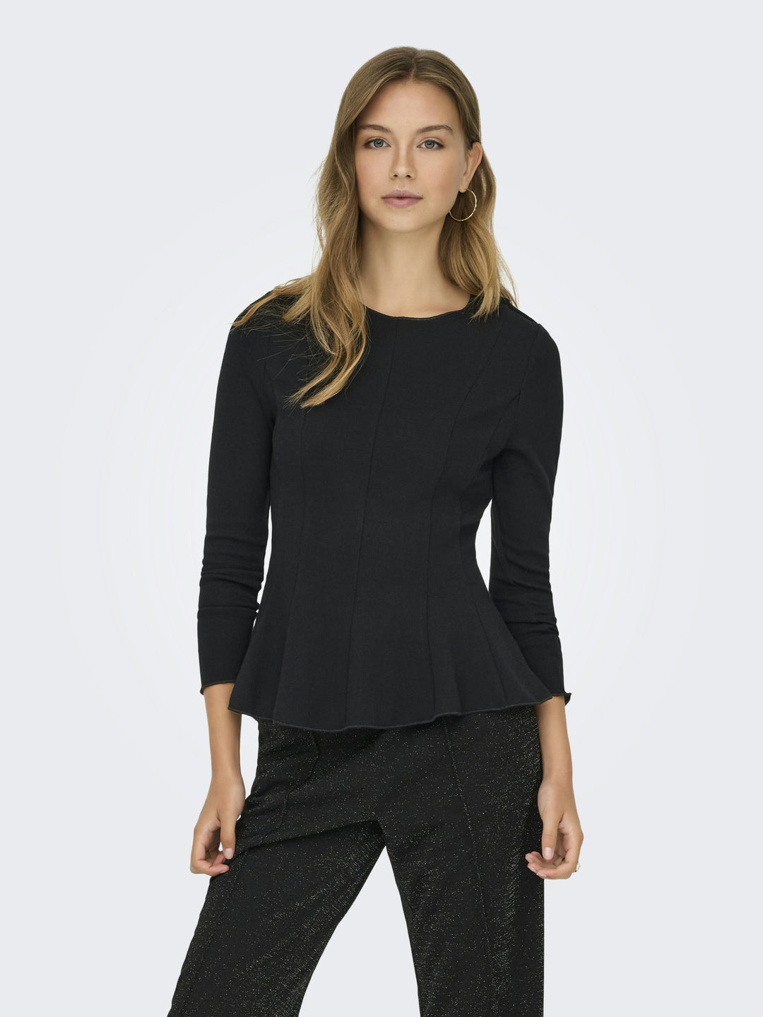 ONLKENYA L/S PEPLUM TOP JRS, Black 177911 Bild 3