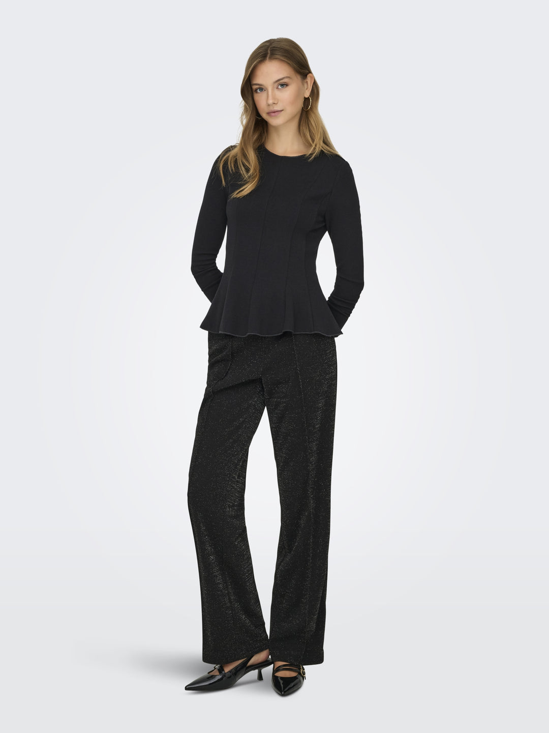 ONLKENYA L/S PEPLUM TOP JRS, Black 177911 Bild 6