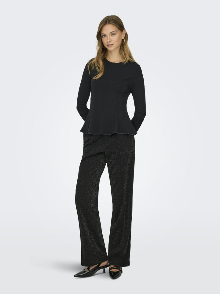 ONLKENYA L/S PEPLUM TOP JRS, Black 177911 Bild 6