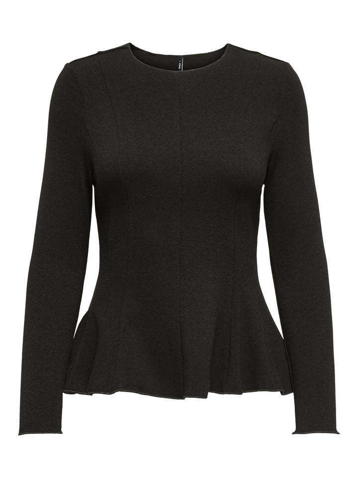 ONLKENYA L/S PEPLUM TOP JRS, Chocolate Torte 244915 Bild 1