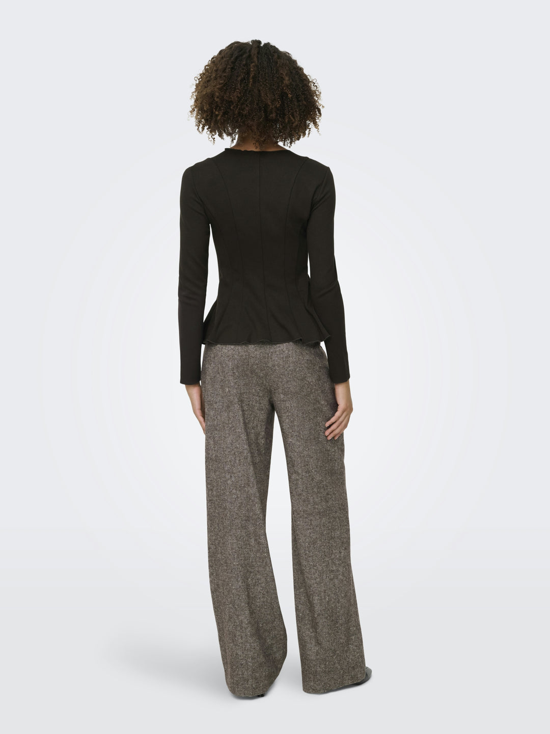 ONLKENYA L/S PEPLUM TOP JRS, Chocolate Torte 244915 Bild 3