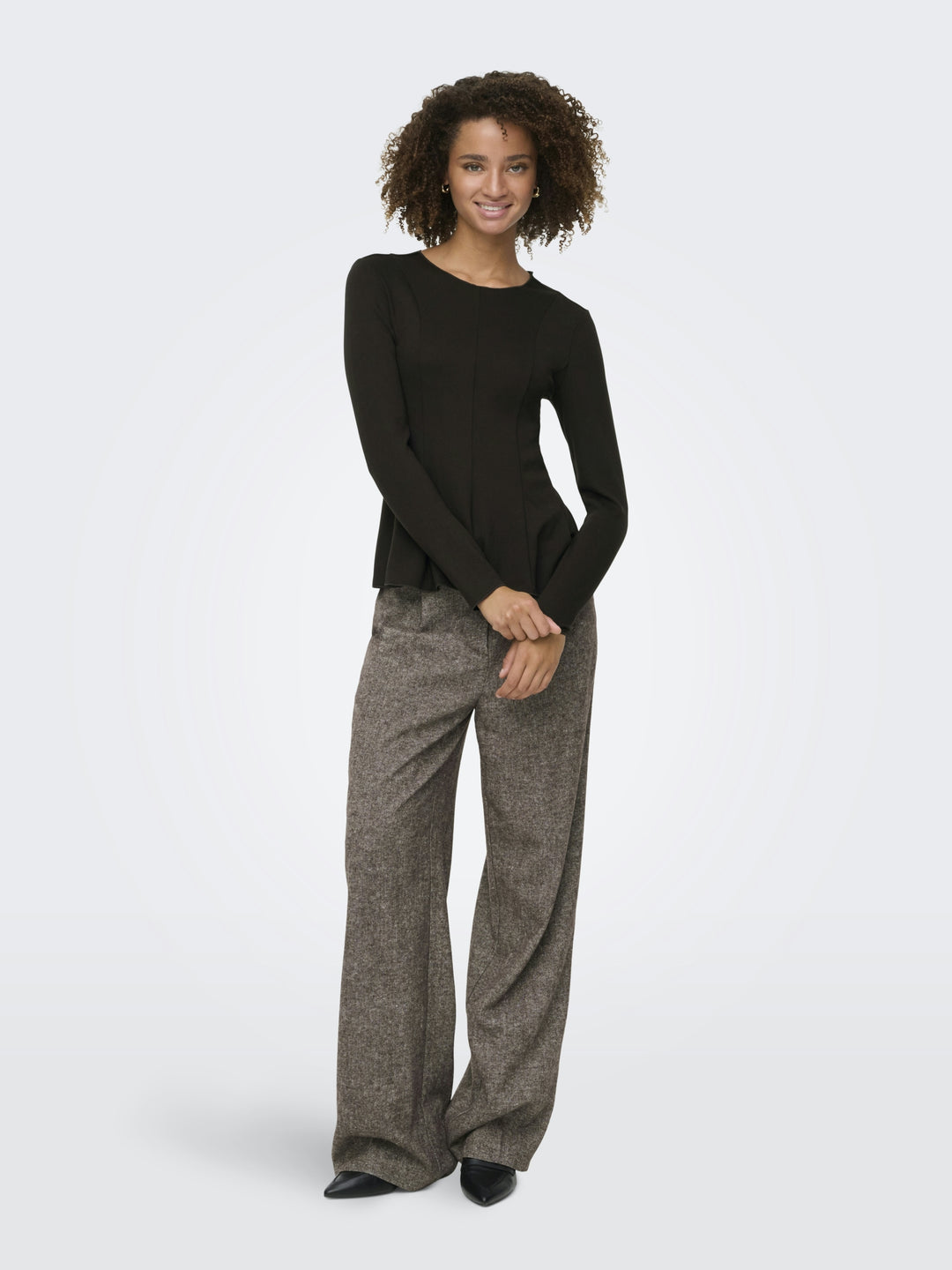 ONLKENYA L/S PEPLUM TOP JRS, Chocolate Torte 244915 Bild 7