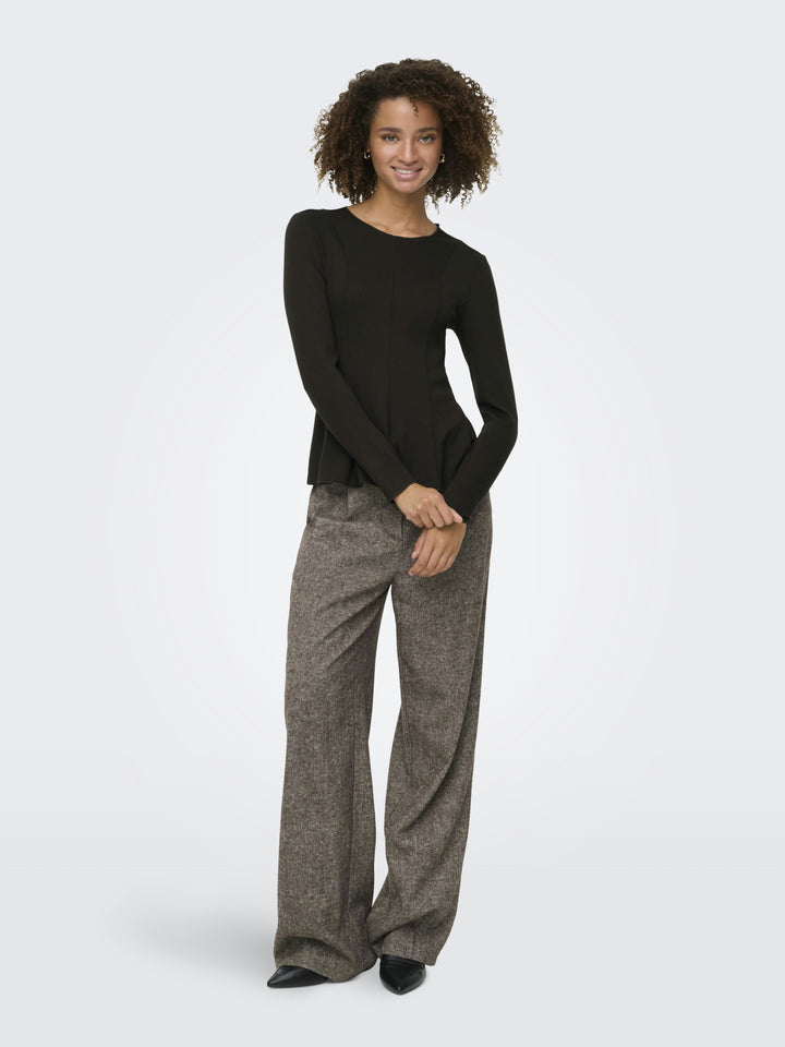 ONLKENYA L/S PEPLUM TOP JRS, Chocolate Torte 244915 Bild 7