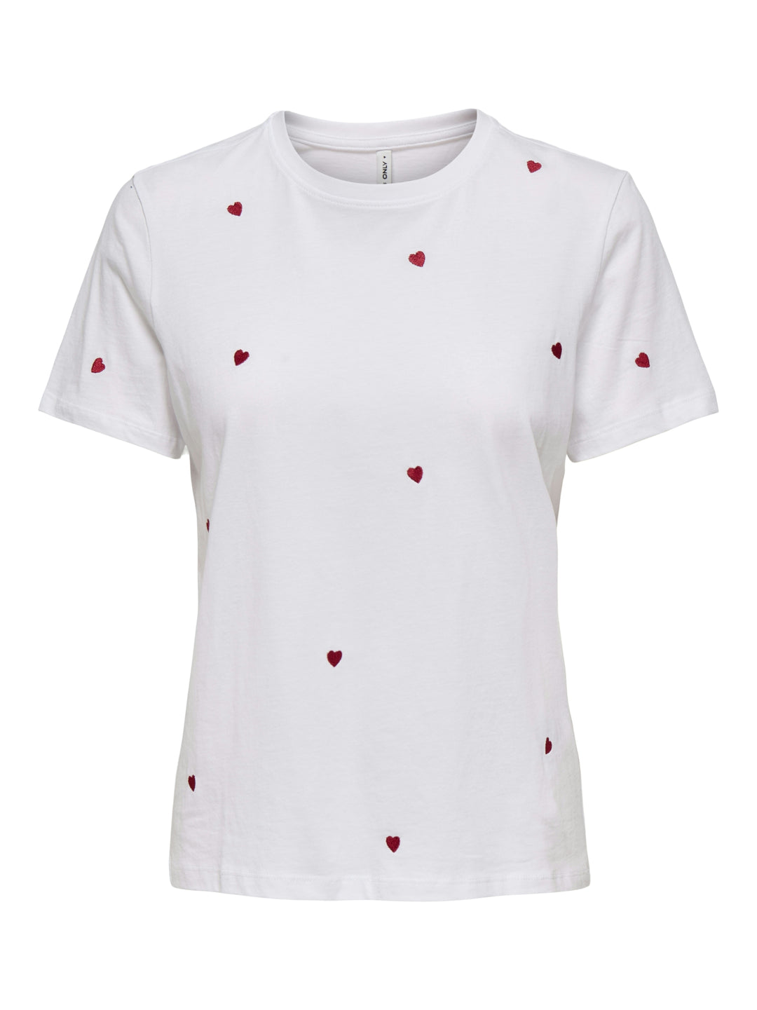 ONLKETTY S/S O-NECK TOP JRS NOOS, Bright White/Heart 190858002 Bild 1