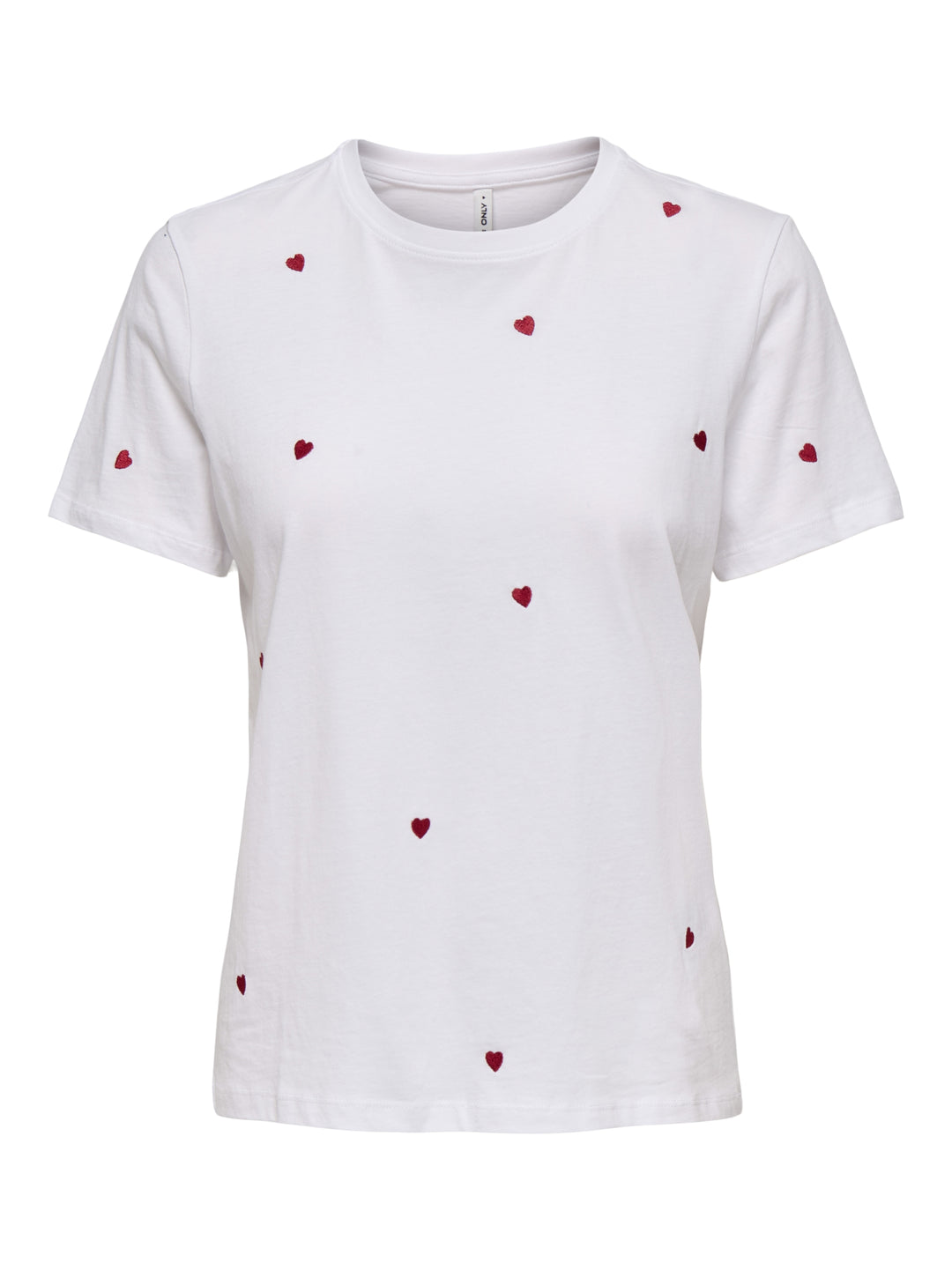 ONLKETTY S/S O-NECK TOP JRS NOOS, Bright White/Heart 190858002 Bild 1