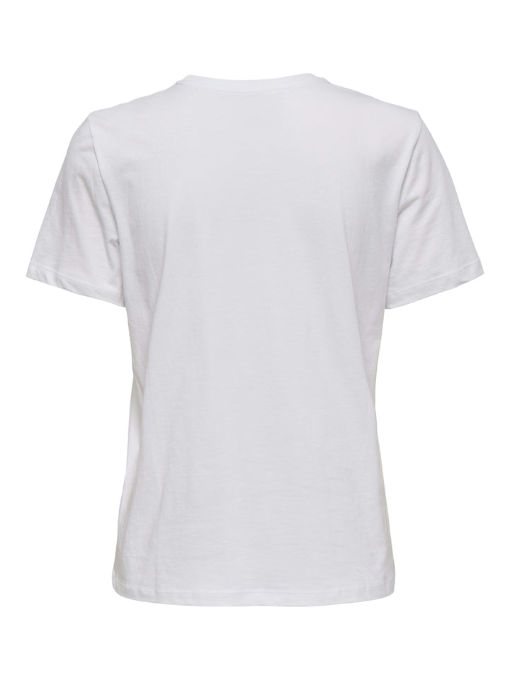 ONLKETTY S/S O-NECK TOP JRS NOOS, Bright White/Heart 190858002 Bild 2