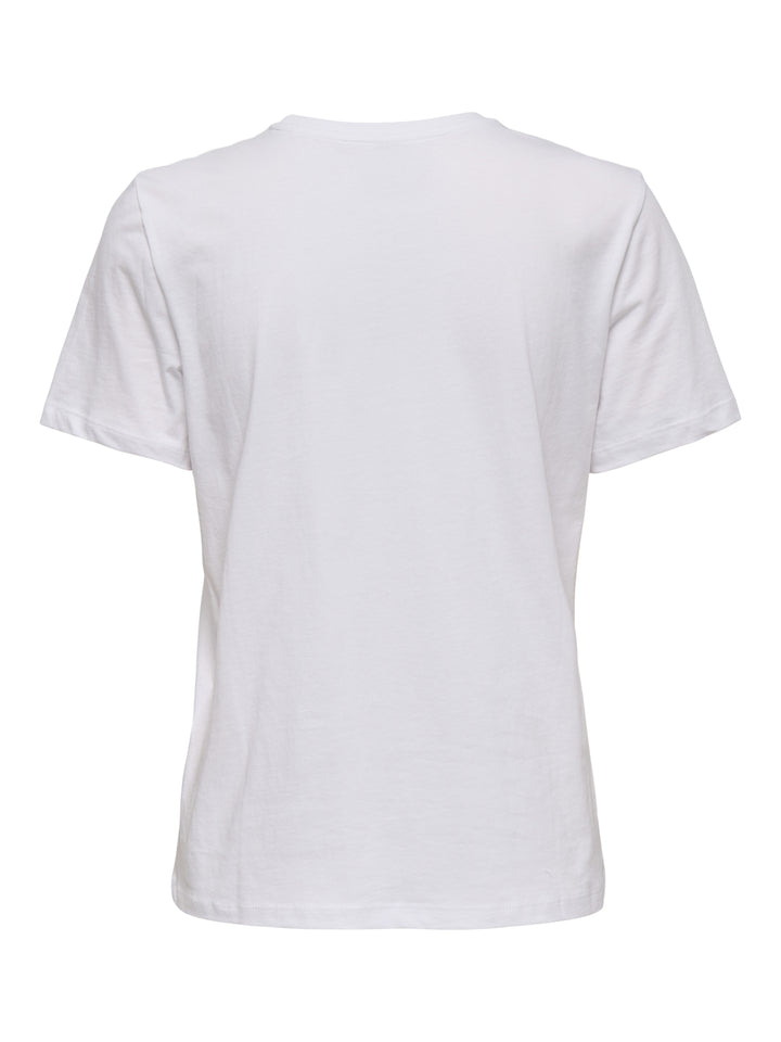ONLKETTY S/S O-NECK TOP JRS NOOS, Bright White/Heart 190858002 Bild 2
