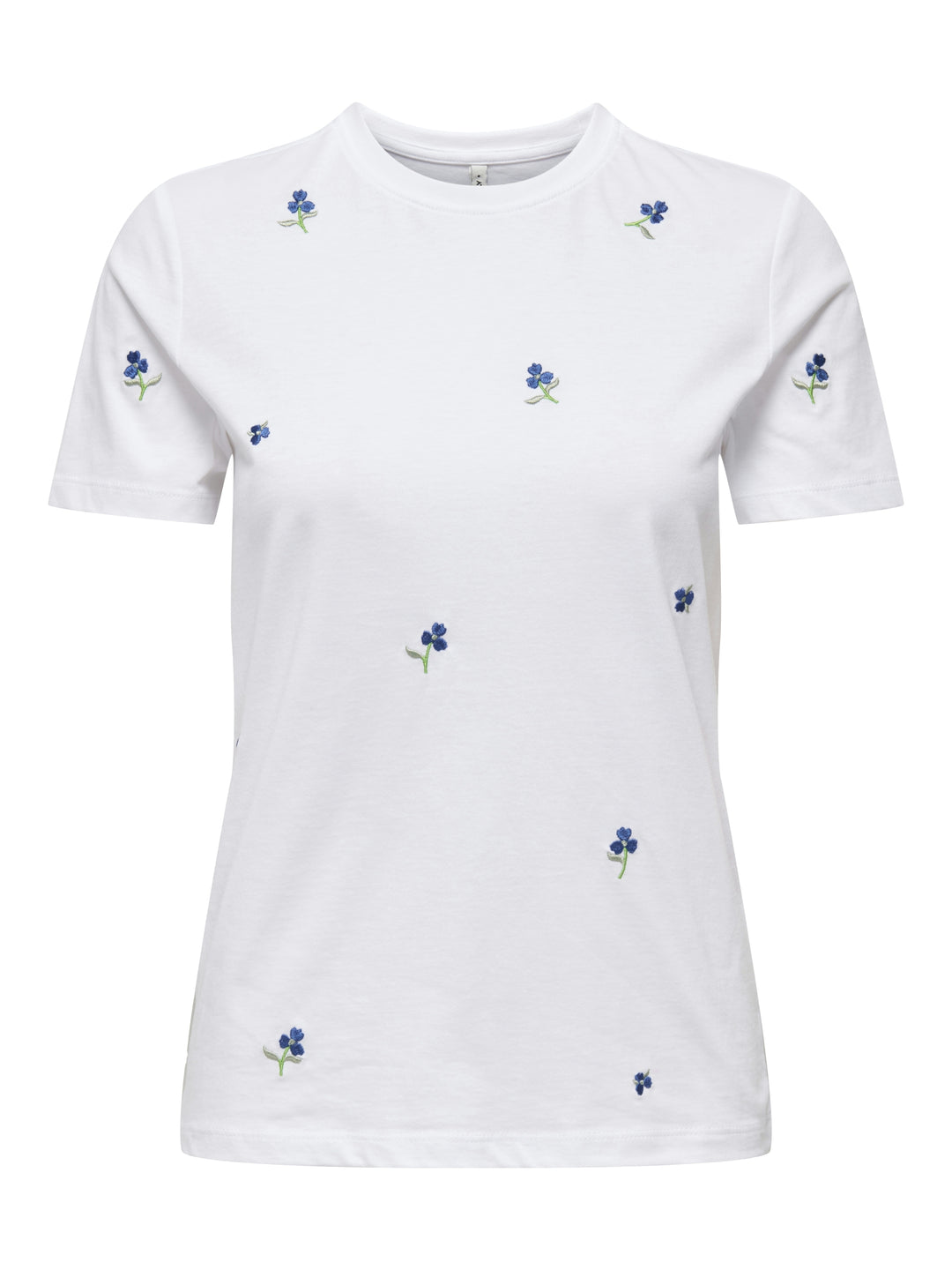 ONLKETTY S/S O-NECK TOP JRS NOOS, Bright White/True blue flowers 190858015 Bild 1