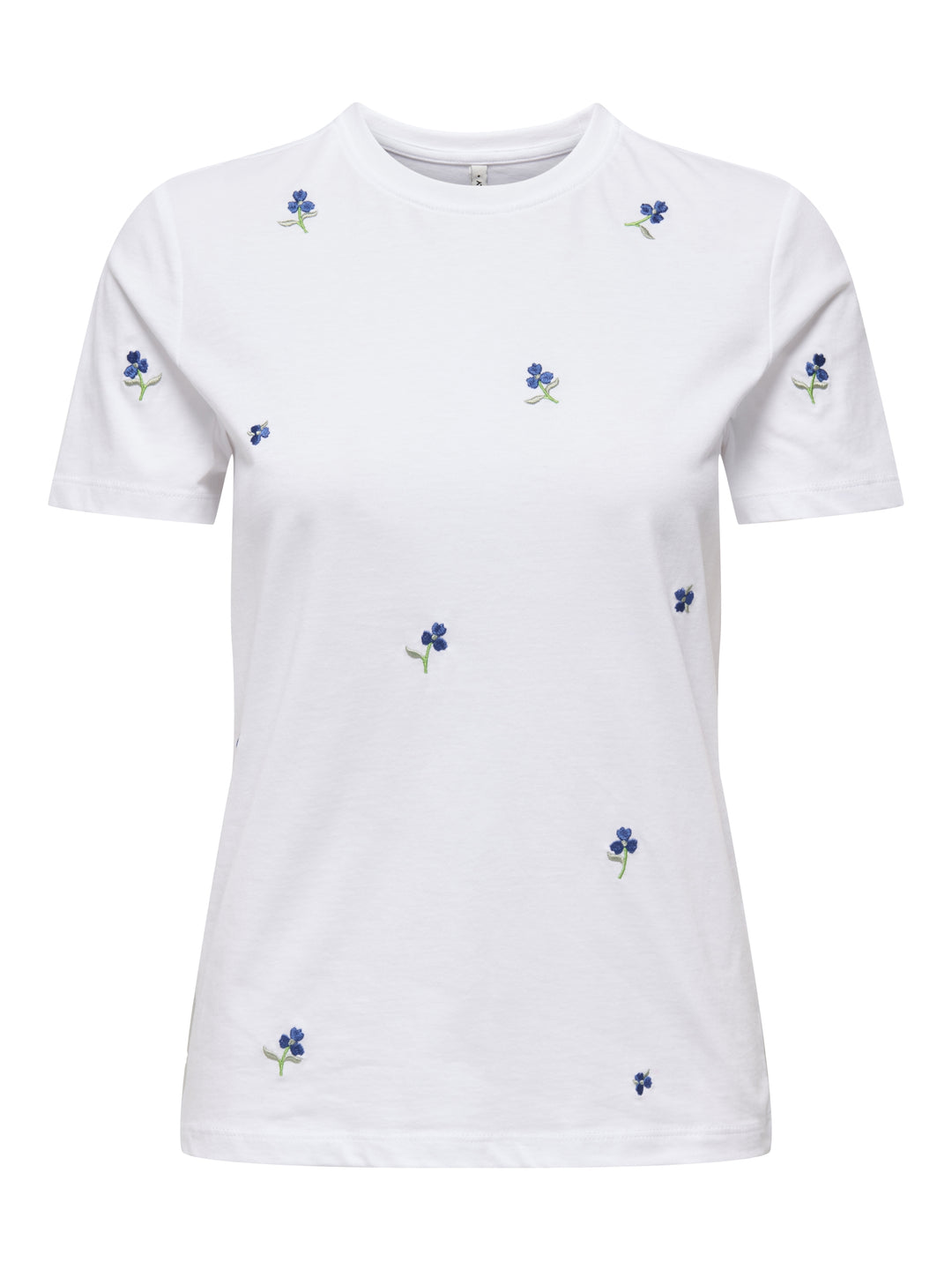 ONLKETTY S/S O-NECK TOP JRS NOOS, Bright White/True blue flowers 190858015 Bild 1
