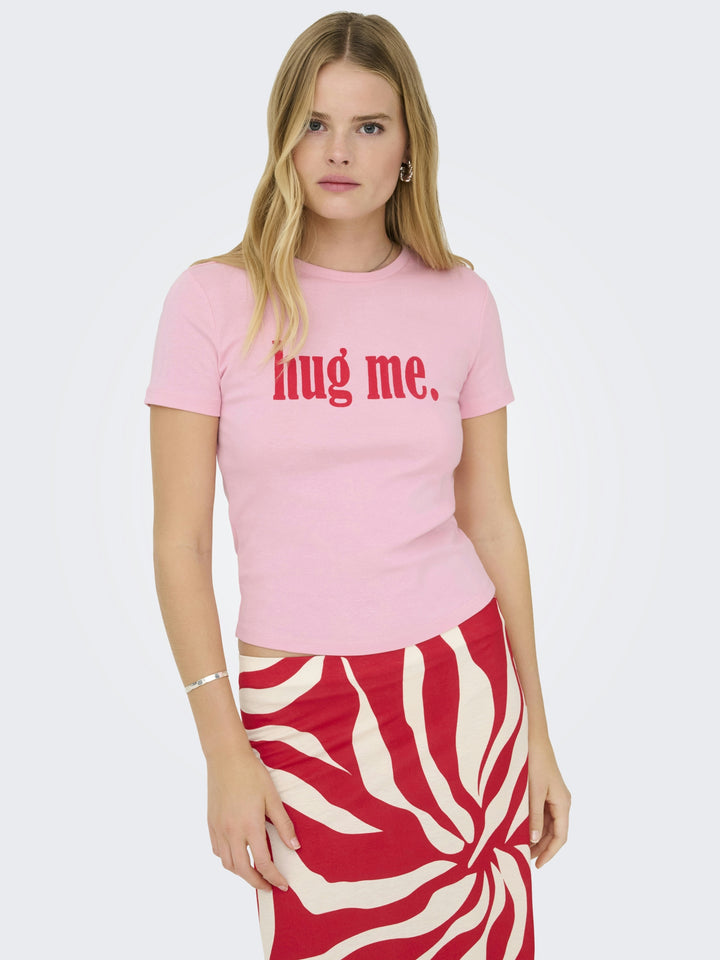 ONLKIRA S/S O-NECK TOP JRS, Romance Rose/Hug me 305041007 Bild 5
