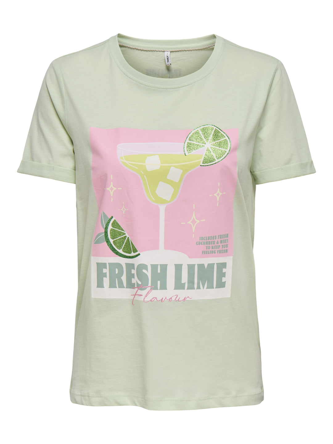 ONLKITA S/S DRINKS TOP BOX JRS, Green Lily/Dacey lime front 202570011 Bild 1