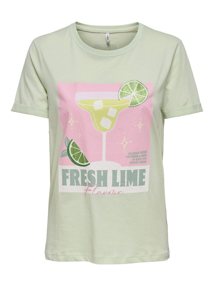 ONLKITA S/S DRINKS TOP BOX JRS, Green Lily/Dacey lime front 202570011 Bild 1
