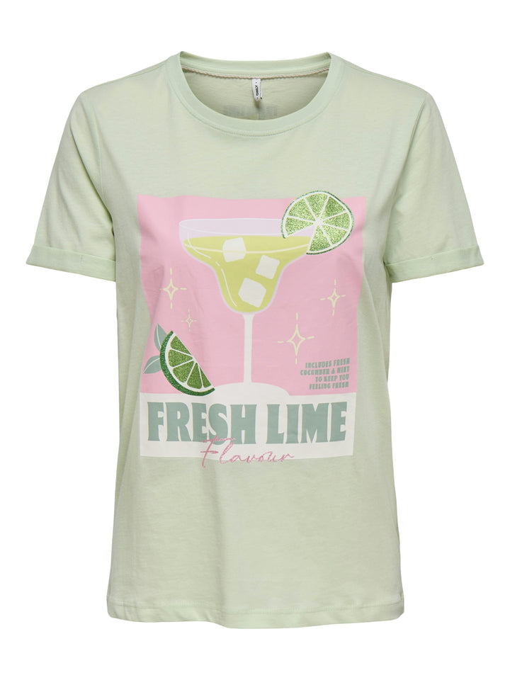 ONLKITA S/S DRINKS TOP BOX JRS, Green Lily/Dacey lime front 202570011 Bild 1