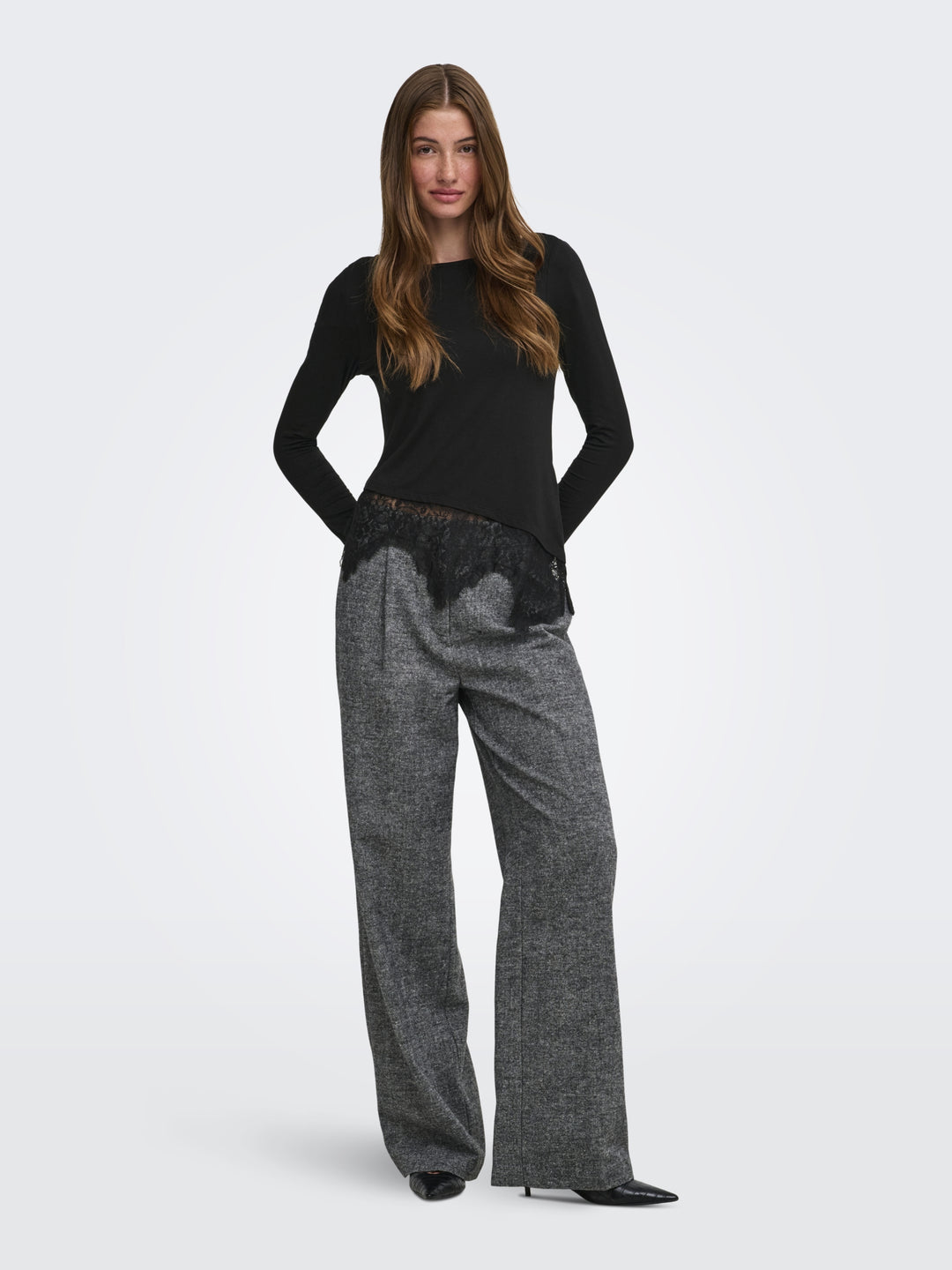 ONLLAILA LS LACE MIX TOP JRS, Black 177911 Bild 6