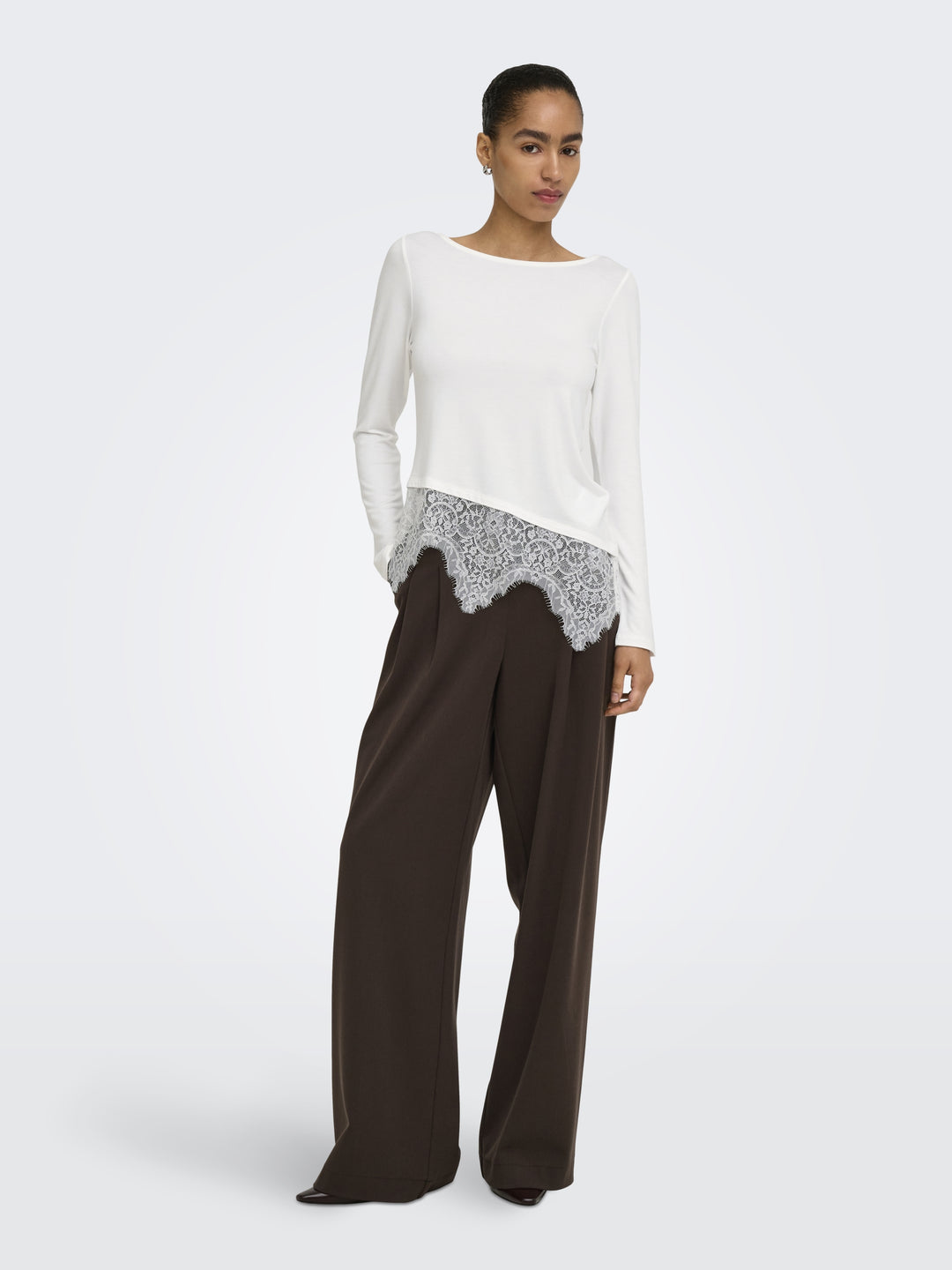 ONLLAILA LS LACE MIX TOP JRS, Cloud Dancer 177922 Bild 6