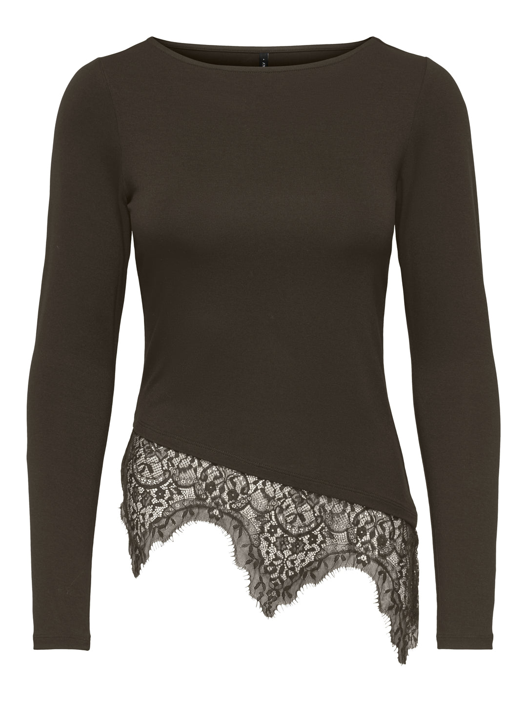 ONLLAILA LS LACE MIX TOP JRS, Coffee Bean 237375 Bild 1