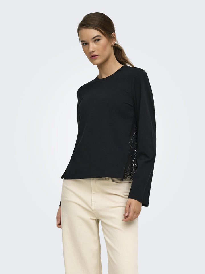 ONLLANIA L/S LACE TOP CS JRS, Black 177911 Bild 4