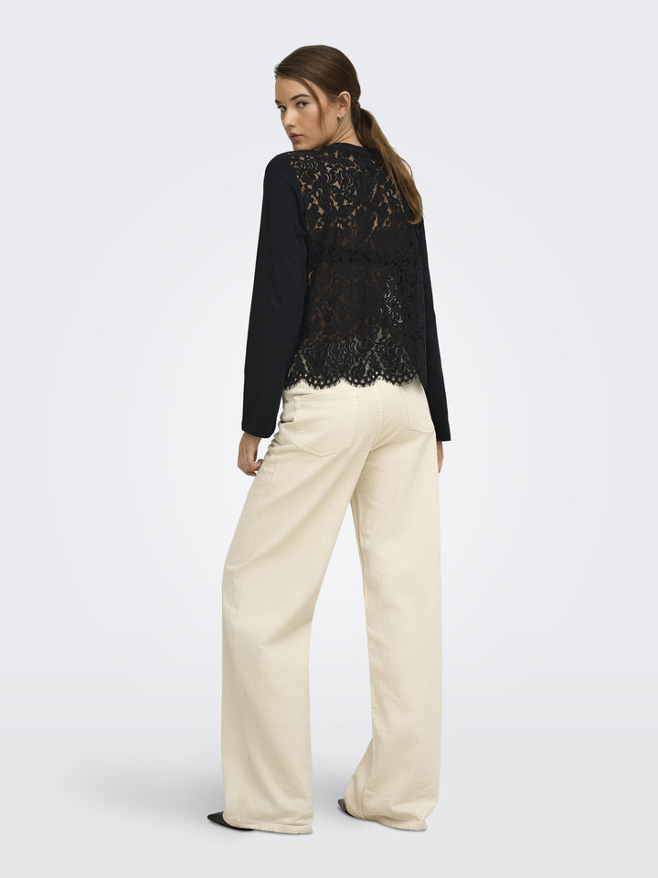 ONLLANIA L/S LACE TOP CS JRS, Black 177911 Bild 6