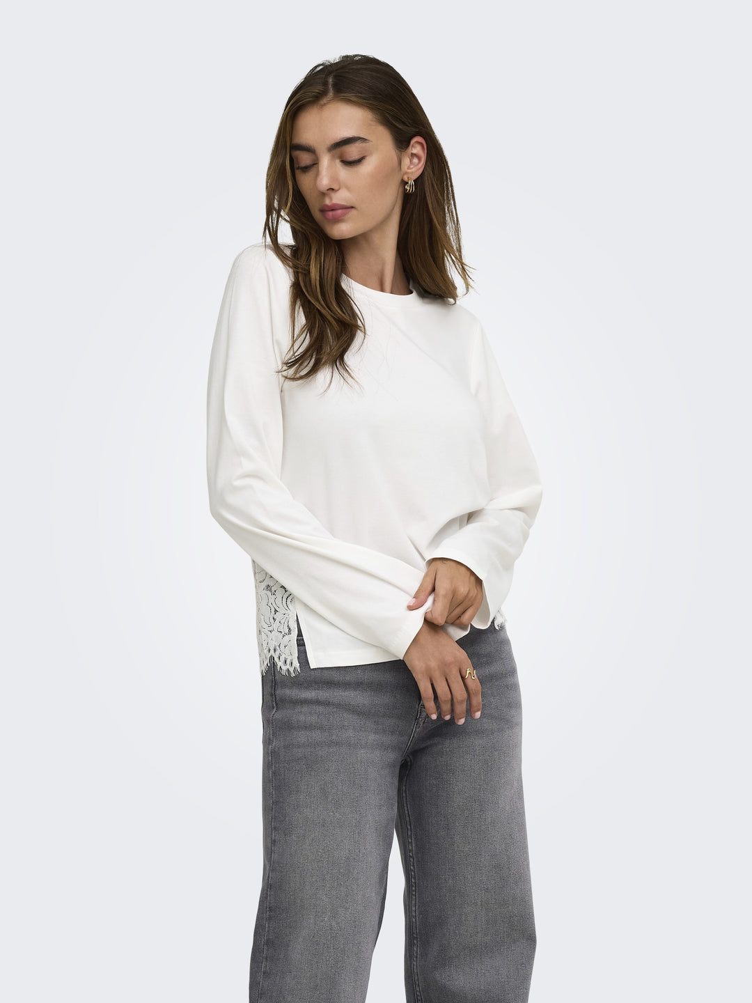 ONLLANIA L/S LACE TOP CS JRS, Cloud Dancer 177922 Bild 4