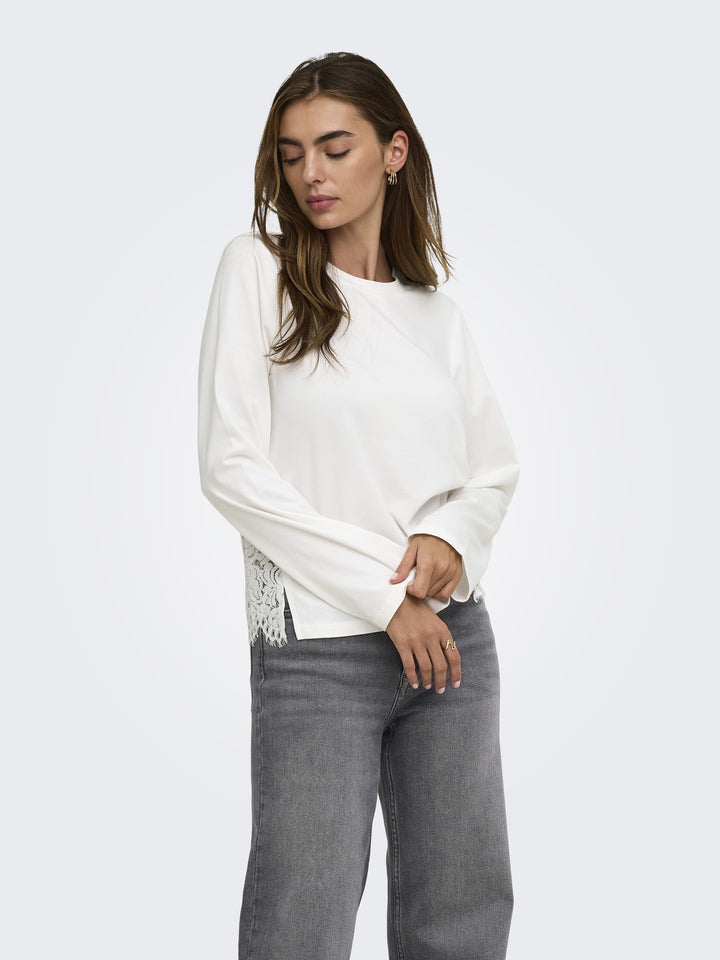 ONLLANIA L/S LACE TOP CS JRS, Cloud Dancer 177922 Bild 4