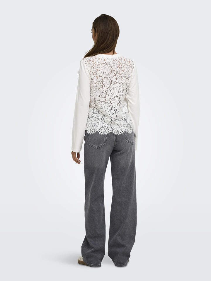 ONLLANIA L/S LACE TOP CS JRS, Cloud Dancer 177922 Bild 5