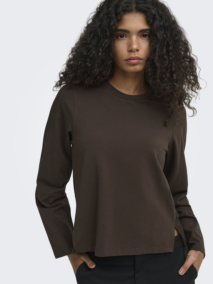 ONLLANIA L/S LACE TOP CS JRS, Coffee Bean 237375 Bild 3