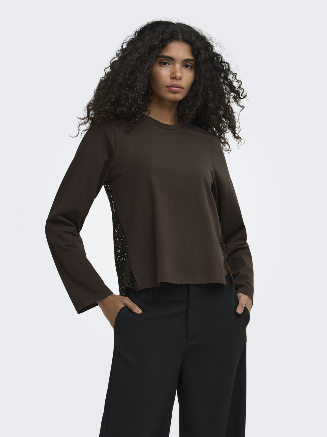 ONLLANIA L/S LACE TOP CS JRS, Coffee Bean 237375 Bild 4
