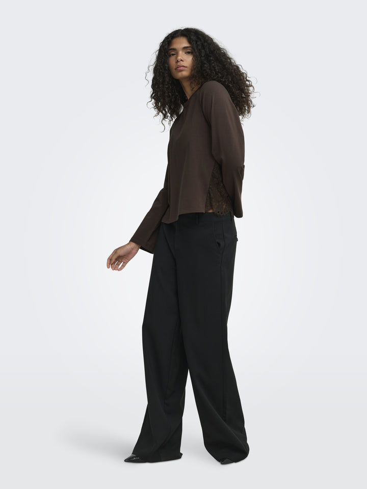 ONLLANIA L/S LACE TOP CS JRS, Coffee Bean 237375 Bild 6