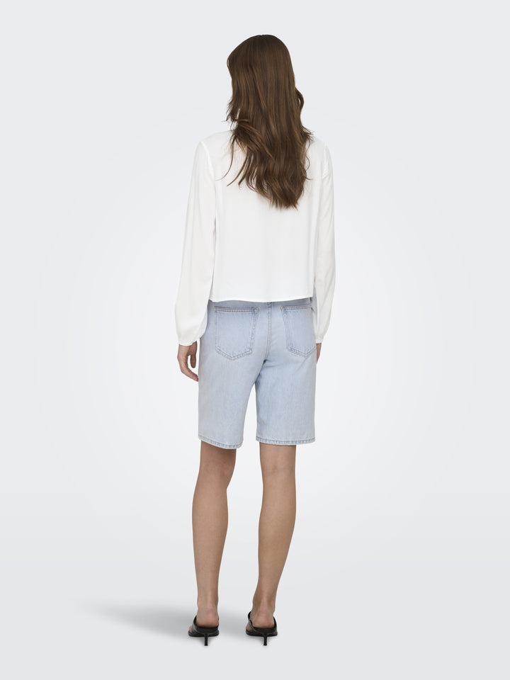 ONLLENNYO LS EMBROID V-NECK TOP NOO, Bright White 190858 Bild 5