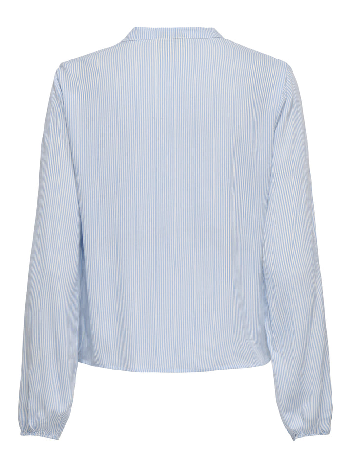 ONLLENNYO LS EMBROID V-NECK TOP NOO, Kentucky Blue/BRIGHT WHITE 206870001 Bild 2