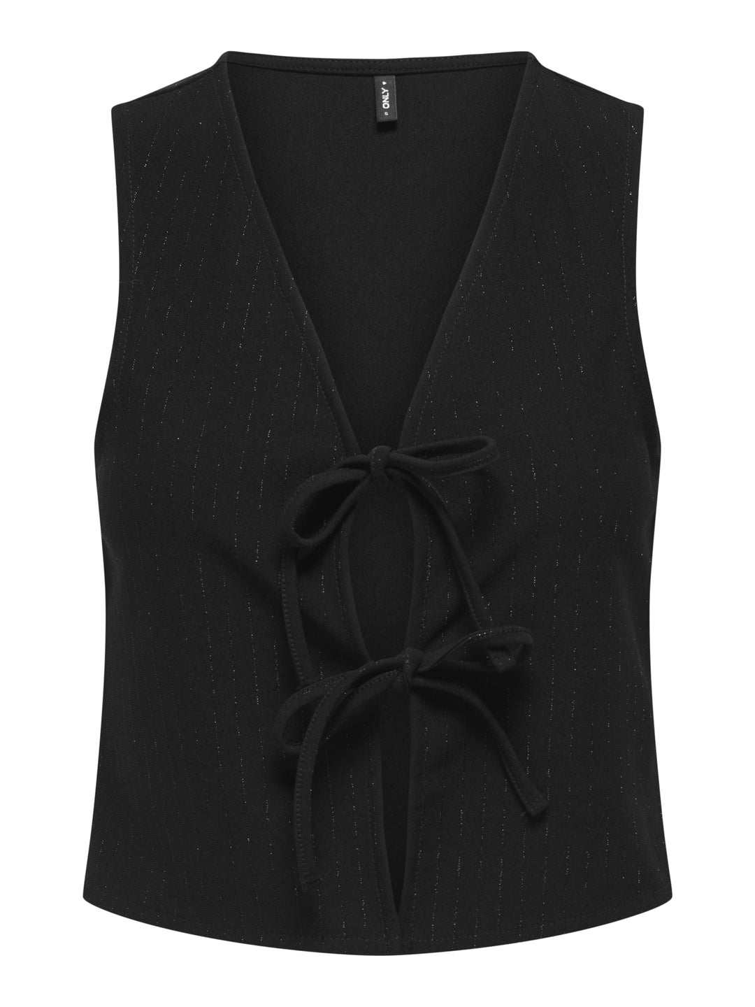 ONLLISA S/L SHINE PINSTRIPE VEST JR, Black/Silver glitter 177911002 Bild 1