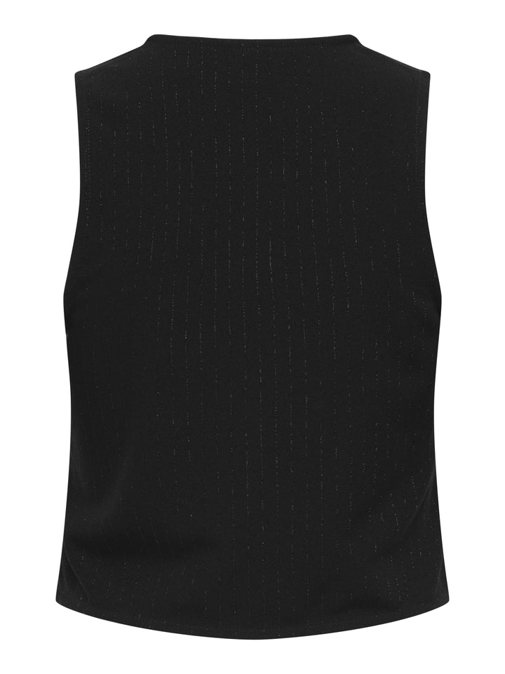 ONLLISA S/L SHINE PINSTRIPE VEST JR, Black/Silver glitter 177911002 Bild 2